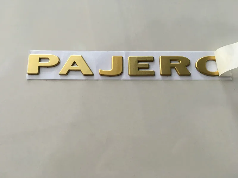 Free shipping high quality 3D for Pajero Letter Logo ABS Emblem Badge Stickers Car Body Side Logo Decal For Mitsubishi Pajero