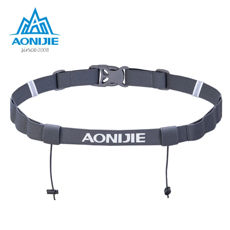 AONIJIE Pas z numerem wyścigowym z uchwytem żelowym Pas do biegania unisex do biegania w maratonie triathlonowym