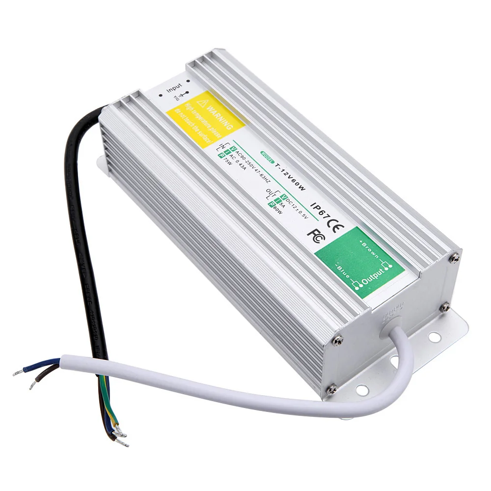 Ac to Dc 12V 5A 60W Switching Power Supply ip67 Outdoor Used Led Strip Driver