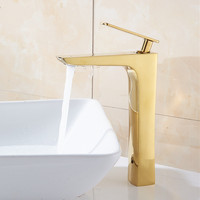 Gold Basin Faucet Bath Water Basin Mixer Tap Bathroom Faucet Hot & Cold Black/White Brass Toilet Sink Water Crane Gold Mixer