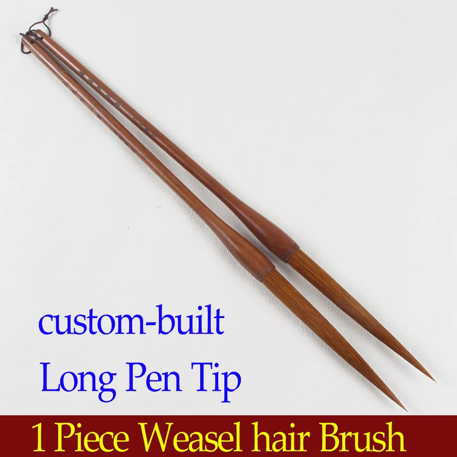 1piece Chinese Calligraphy Brushes with long pen tip stone badger hair brush for artist painting calligraphy art supplies