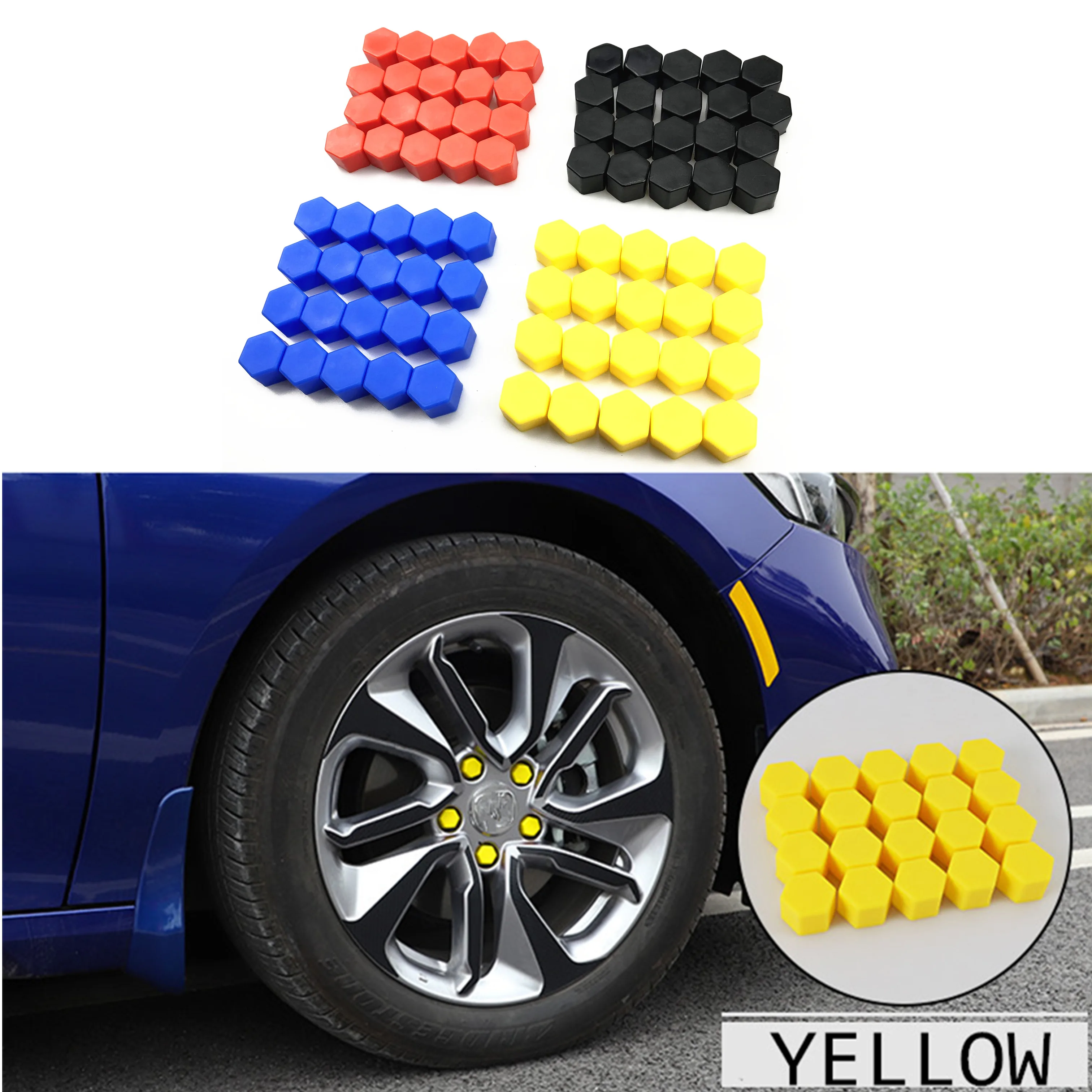 20pcs car wheel bolt screw protection cover for Geely X7 Vision SC7 MK Cross Gleagle BOUNS M11 INDIS VERY GX7 SX7 ARRIZO