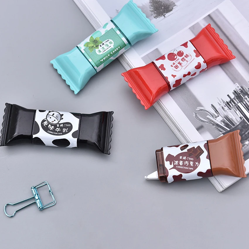 Sweet Candy Shape Correction Tape Students Corrector Stationery School Supplies Kids Creative Correcting Tape 3.5M*5mm