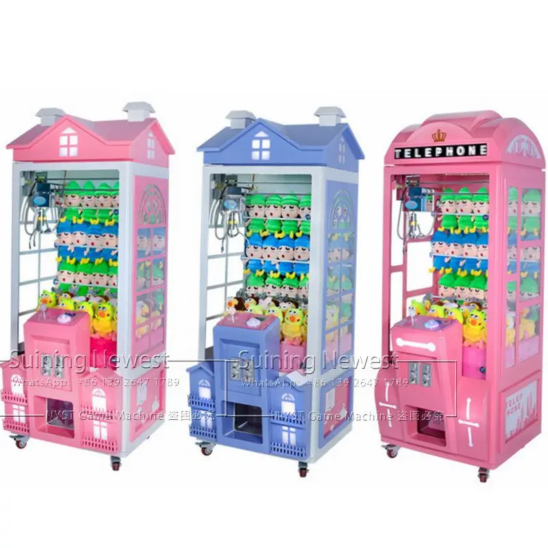 Teenagers Kids Amusement Equipment Coin Operated Dolls Gift Toy Telephone Booth Cranes Claw Machine Arcade Game Machine