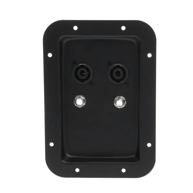 Junction Box 4-Core Socket Jack Plate Terminal Binding Post Dual Speakon Input PA DJ Speaker Cabinet