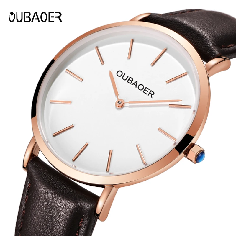 

OUBAOER Top Brand Ladies Quartz Wristwatch Business Watches Women Fashion Clock Watch Gift For Women Relogio Feminino