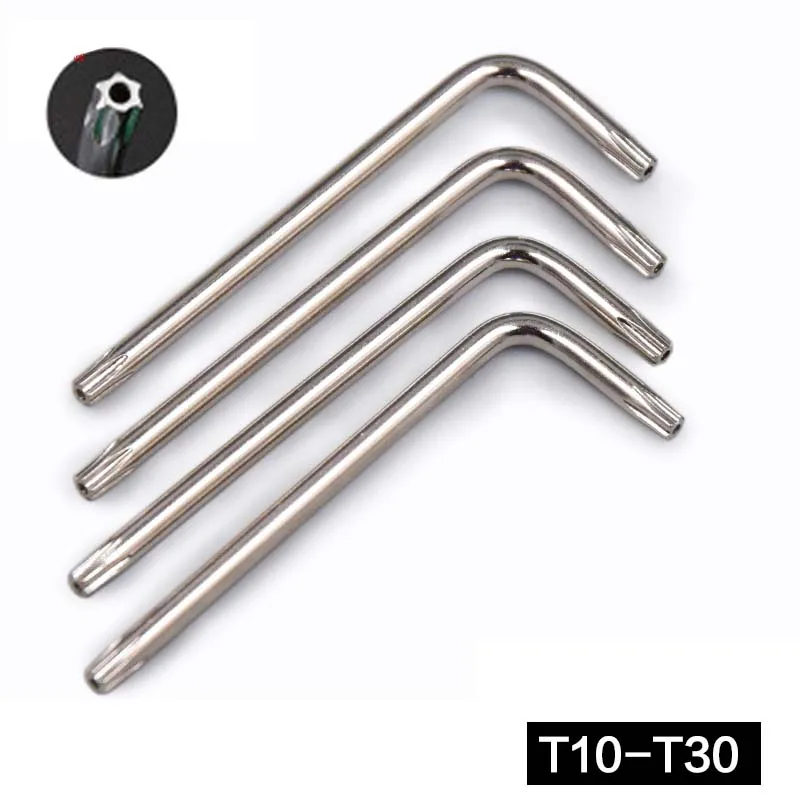 5Pcs Hand Tool Set Anti Tamper Star Torx Wrench Set Proof Torx Key Bit Wrench L Shape Screwdriver Spanner T10 T15 T20 T25 T30