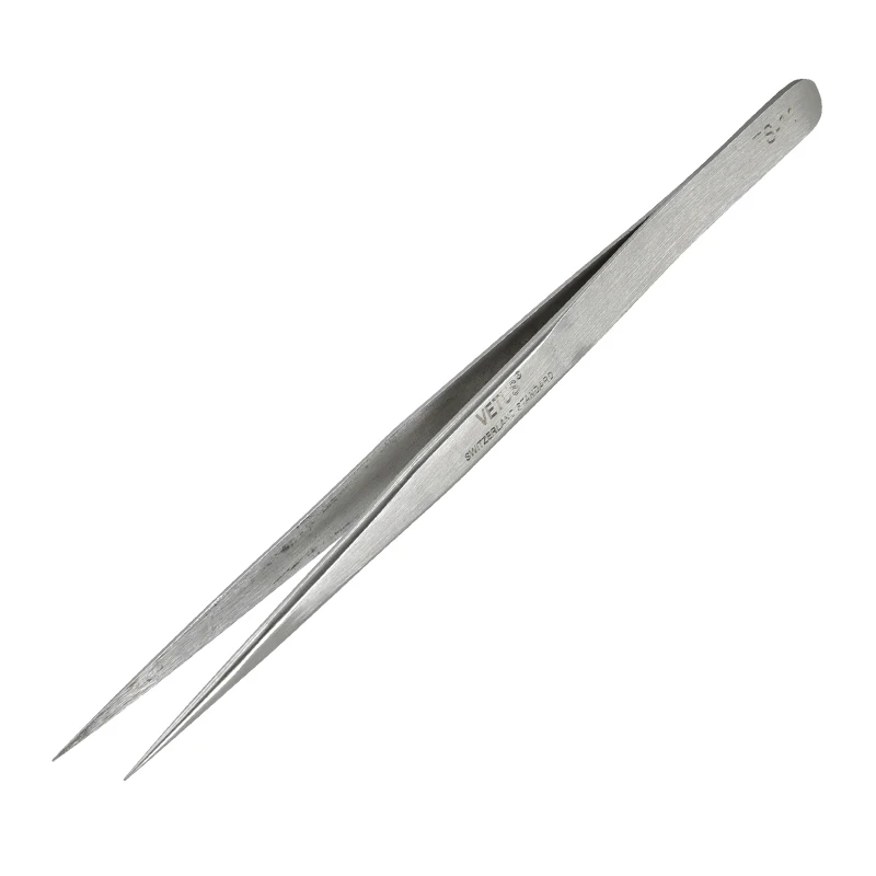 2 ชิ้น/ล็อต Precision แหนบ Vetus อิเล็กทรอนิกส์อุตสาหกรรมสแตนเลสสตีลแหนบ Pinzas Forceps โค้งตรง Tip เครื่องมือ
