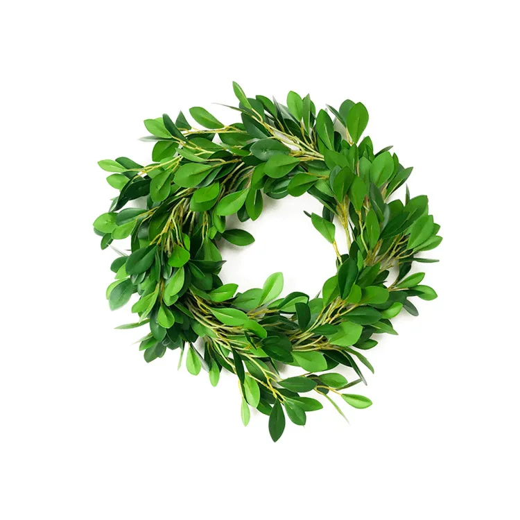 Artificial Lvy Garland Flowers Plant Green Leaves Vine Rattan Foliage Glued Silk Plastic Wedding Home Door Garden Decoration DIY