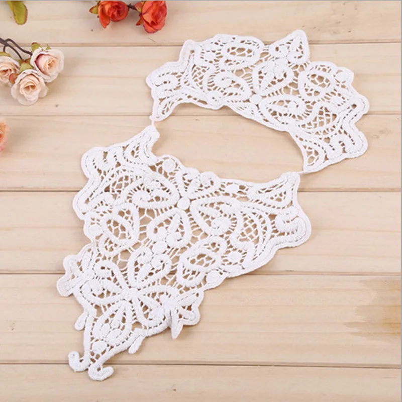 Ivory Cotton Cord Lace Collar Neckline for Kids Clothes Lace Applique Sewing Crafts Lace Trims