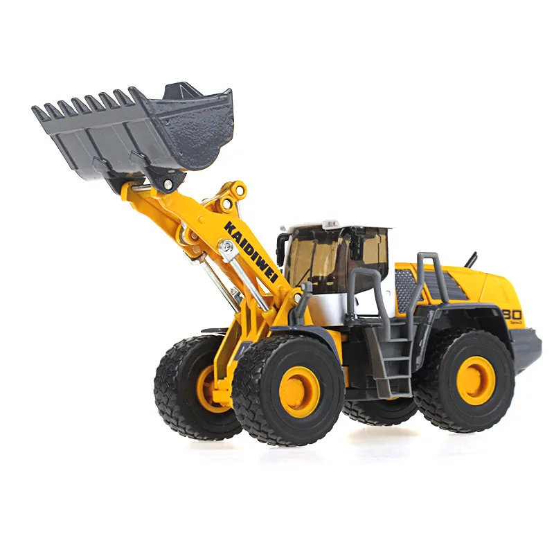 KAIDIWEI 1:50 Simulation forklift Bulldozer Alloy Metal Model Pull Back Machine Model boy Toys Gift