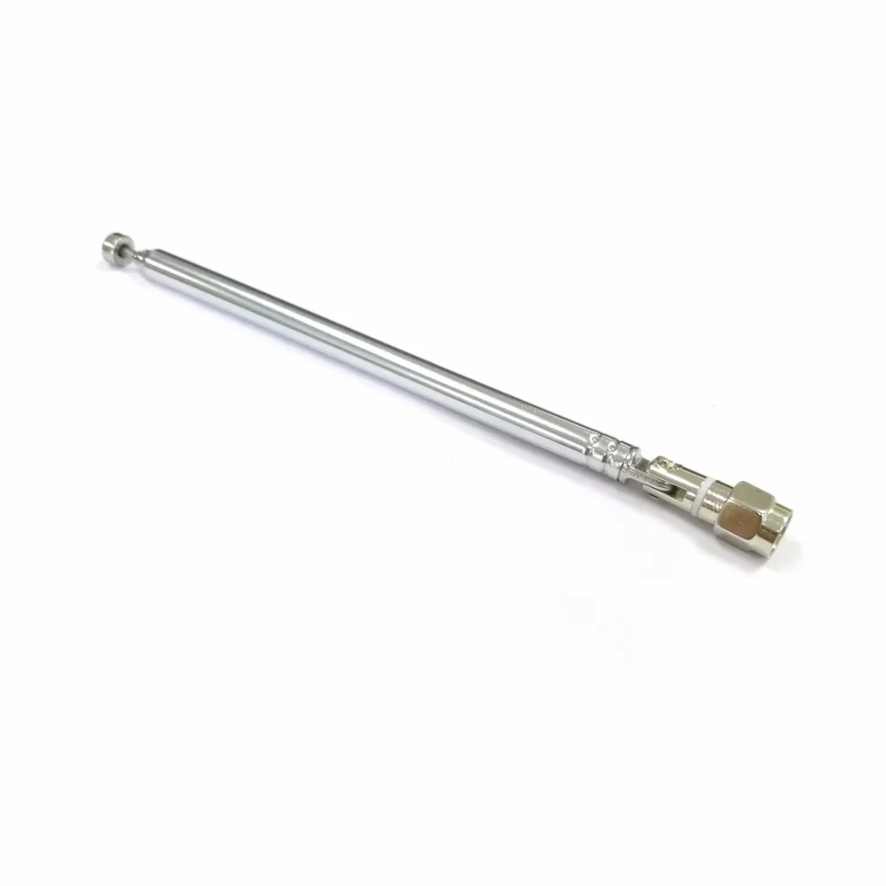10PC Replacement 132mm 6 Sections Telescopic Antenna SMA male for Radio TV DIY NEW wholesale price