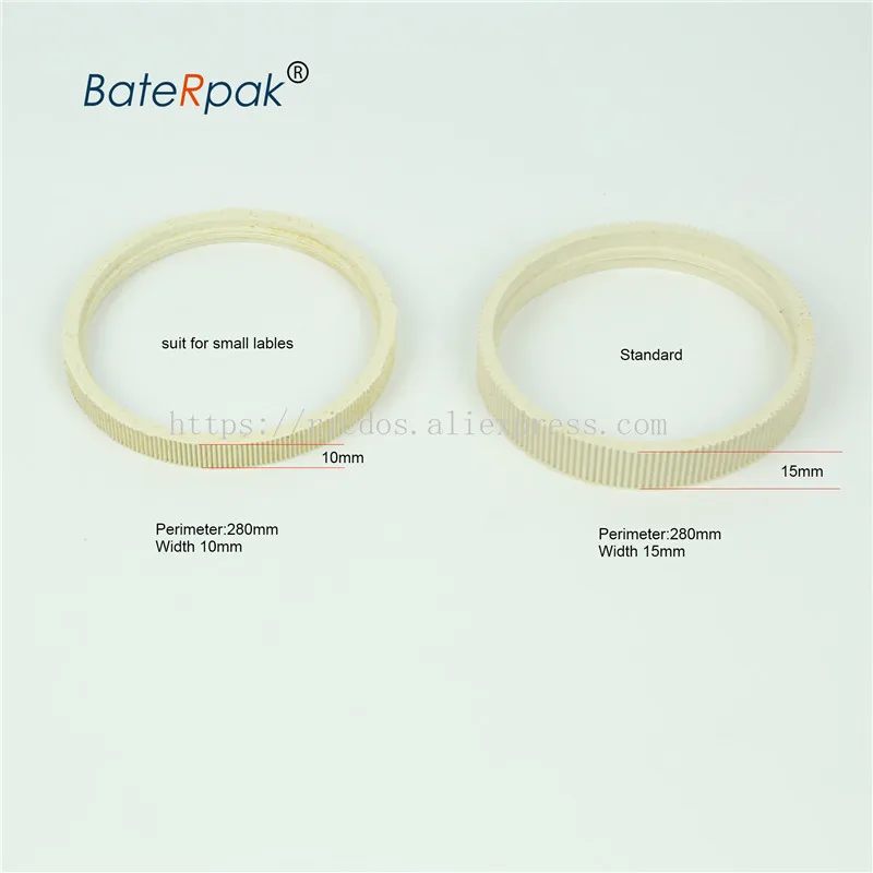 BateRpak 280x1 0/15mm (Lghezza Perimetro) MY-380F/MY-300 Cinghia di trasporto di pezzi di ricambio per macchina per codifica inchiostro solido, cinghia di alimentazione bianca