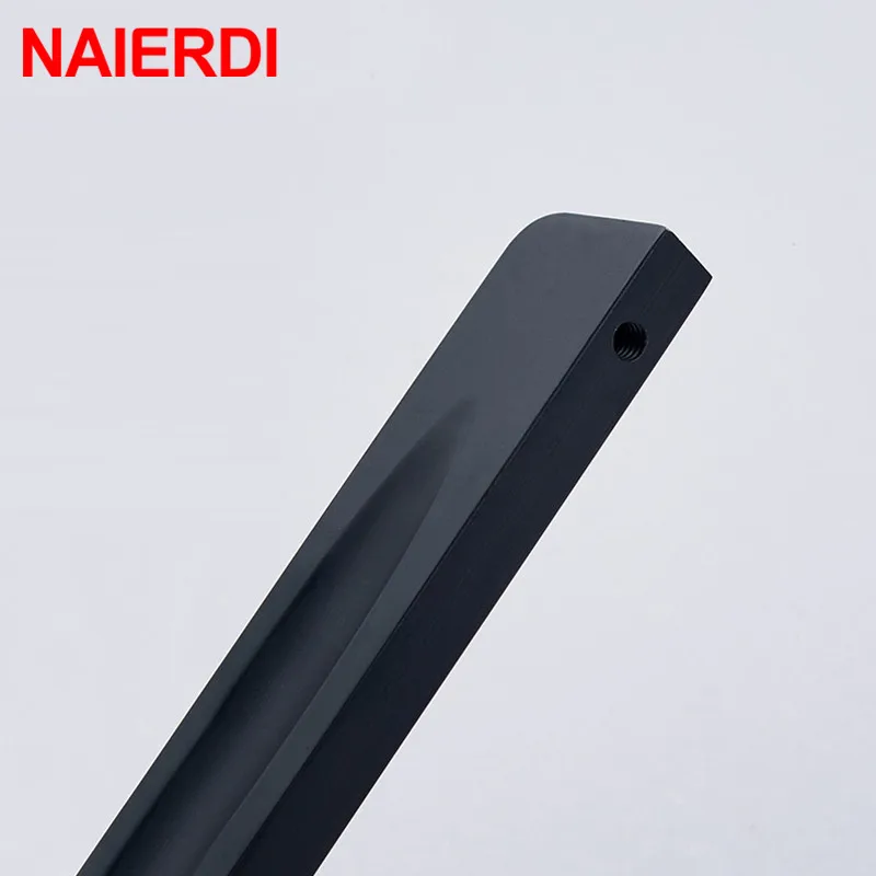 NAIERDI Aluminium Alloy Cabinet Handles Kitchen Knob Door Pull Handle Drawer Pulls Modern Cupboard Knobs 64mm/96mm/128mm