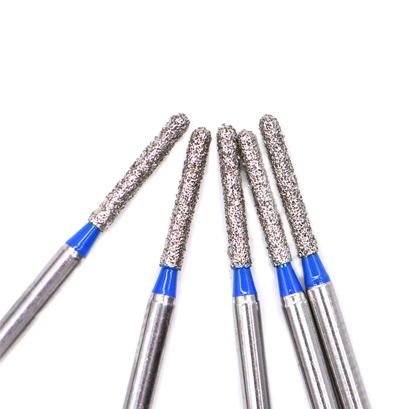 100 pcs Dental Diamond Burs 1.6mm Dental High Speed drills Diamond Polishing Tooth Preparation bur High Speed Handpiece Turbine