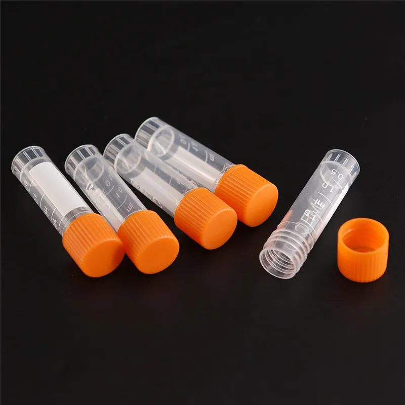 20pcs 1.8ml PP Lab Analysis Freezing Tubes Graduation Centrifuge Tube Volume Vials Bottles With Screw Cap