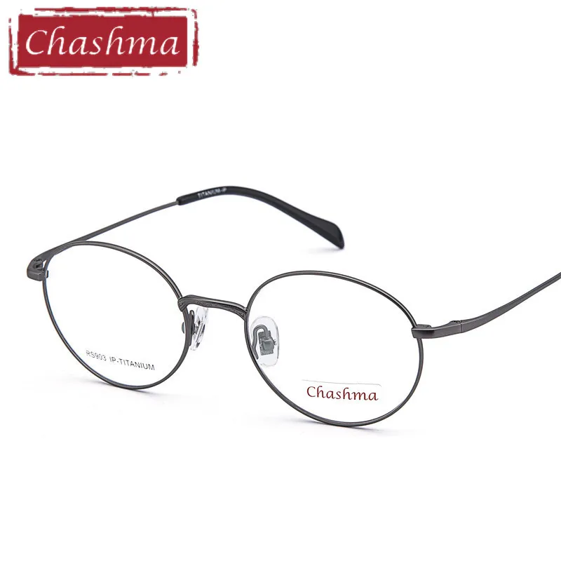 

10 g Chashma Titanium Round Eyeglasses Optical Vintage Spectacle Frames Retro Prescription Eyewear Light Fashion Student Glasses