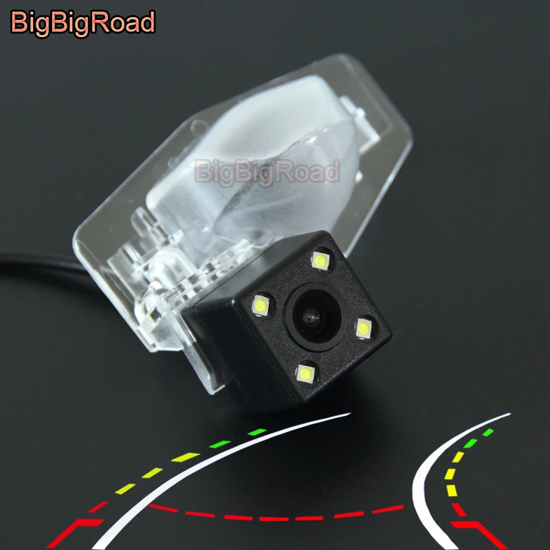 BigBigRoad Car Intelligent Dynamic Trajectory Tracks Rear View CCD Camera For honda Elysion Odyssey Insight Jazz Jade 2002 -2013