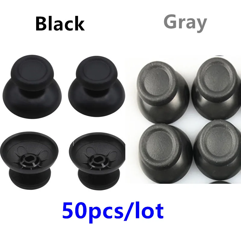 

50pcs PS4 Analog Cover 3D Thumb Sticks Joystick Thumbstick Mushroom Cap For Sony PlayStation 4 PS4 Controller Replacement Repair