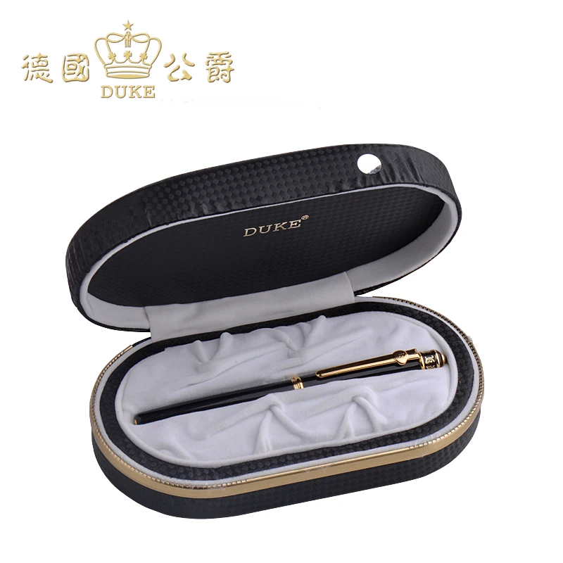 

Luxury 8k Gold Pen High Quality Duke Fountain Pen Medium Nib Ink Pen Free Shipping Business Gift Pens Office and School Supplies