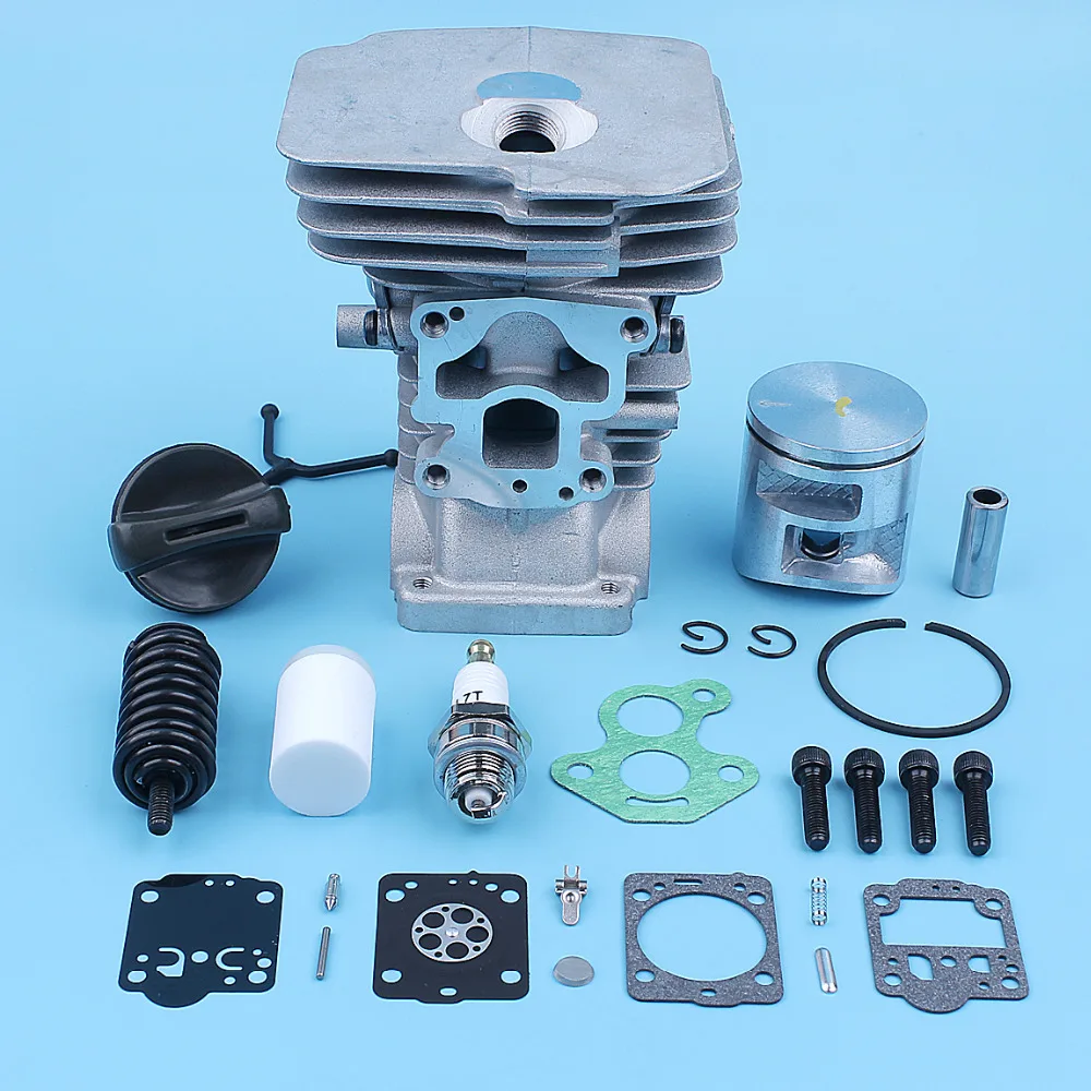 41mm Cylinder Piston Carb Repair Kit For Husqvarna 135 140 135E 140E Chainsaw 504735103 Nikasil Plated Replacement Spare Part