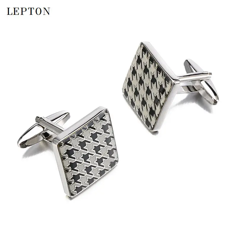 

Square Enamel cufflinks male French shirt cuff cuff links High Quality Brand Men Jewelry Wedding Groom Lepton Mens Cuff Links