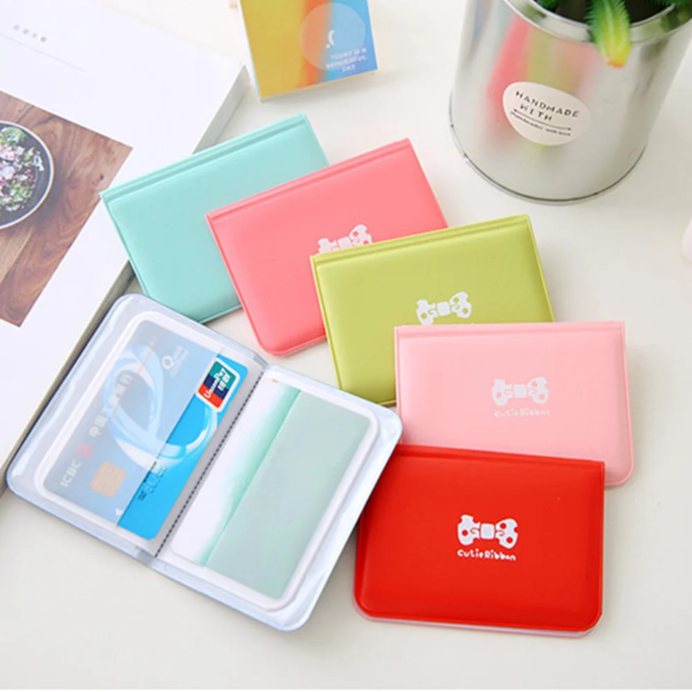 Fashion Cute Bow Credit Card Function 12 Bits Card Candy Color Lady Casual Simplicity Passport Card Bag Easily Carry Bags Gifts