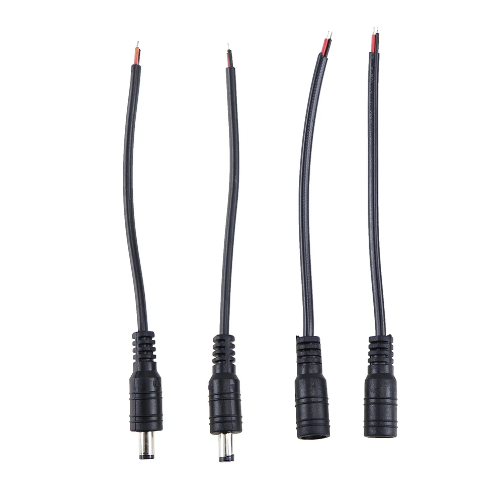 DC power connector,DC 5.5*2.1mm adapter led Strip Light DC Plug Connector Cable For 3528 5050 RGB Strip transformers connection