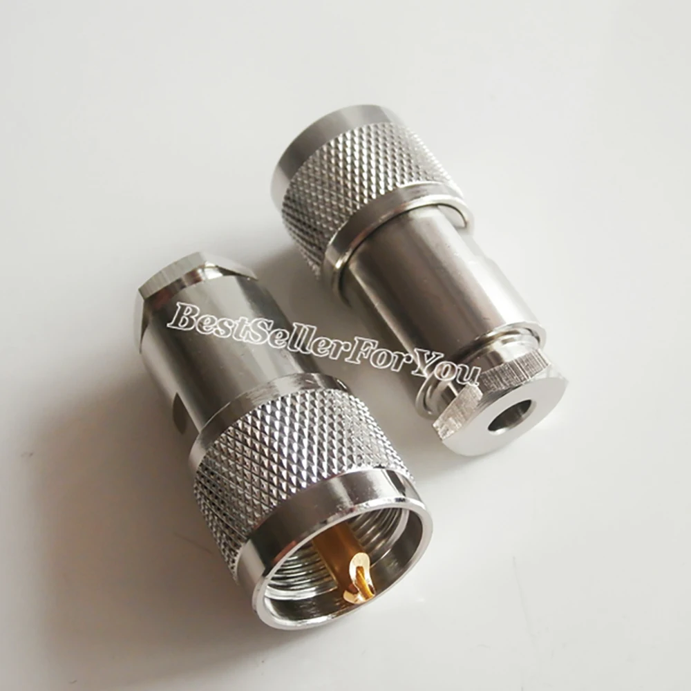 

5X UHF штепсельная вилка стандарта PL259 зажим RG59 PL-259 LMR240 RG8X Кабельный разъем