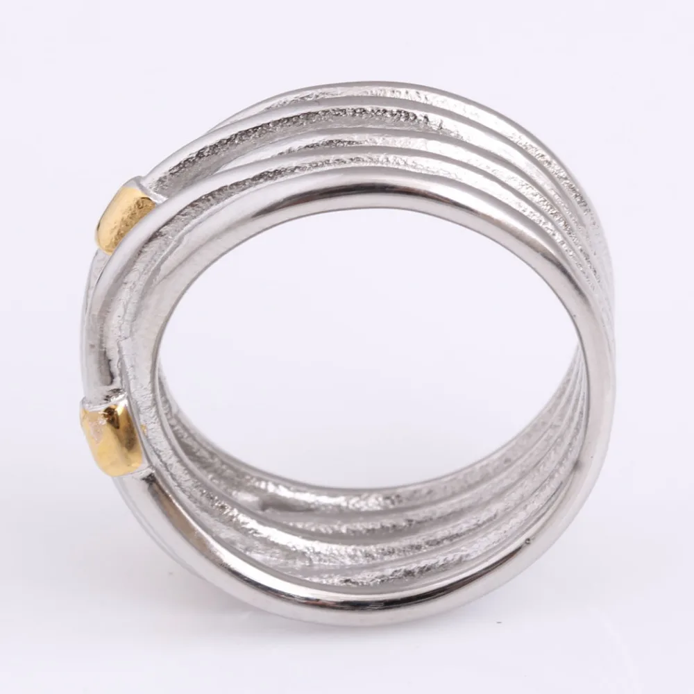 Fashion Rings For Women Party Rock Vintage Anillo Gold-Color Female Stainless Steel Jewelry Rings Wholesale Gift Accessories