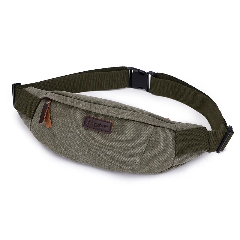 Waist Pack For Men Belt Bags Canvas Fanny Pack Bum Purse Hip Money Belt Travelling Mountaineering Mobile Phone Sling Bag