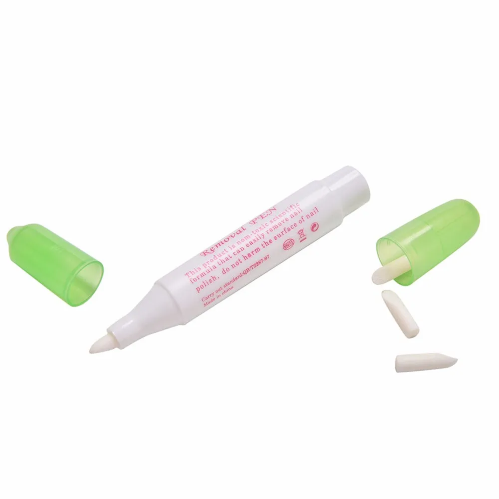 2016 Hot Selling Manicure Nail Art Polish Corrector Pen Nail Gel Remover Cleaner Pen + 3 Vervanging pen punt