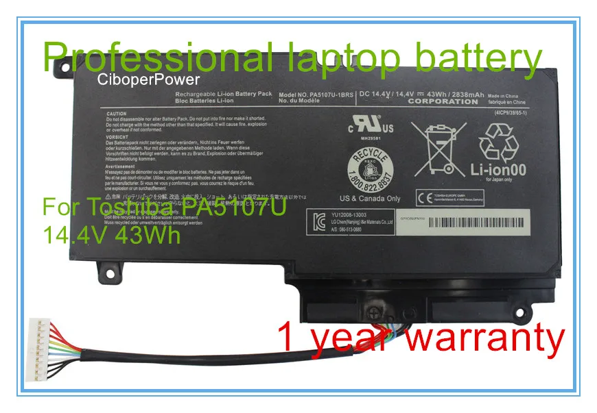 43WH Original nueva batería del ordenador portátil para L45 L45D L50 S55 P55 L55t P50 P55 S55 PA5107U-1BRS PA5107U 14,4 V 2838mAh