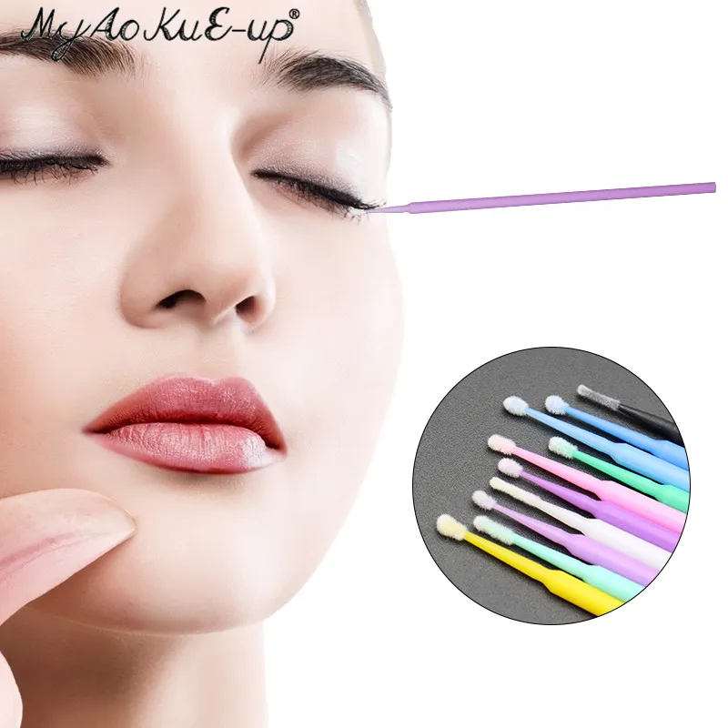 Brocha de maquillaje desechable, 500 Uds., brochas para pestañas, extensión de pestañas, herramienta de maquillaje, aplicador, varita, máscara, microcepillo, brocha de maquillaje