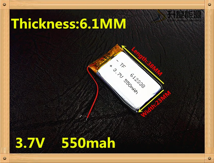 3.7V lithium polymer battery 612338 062238 MP3 DIY Speaker millet Bluetooth 550MAH Free shipping