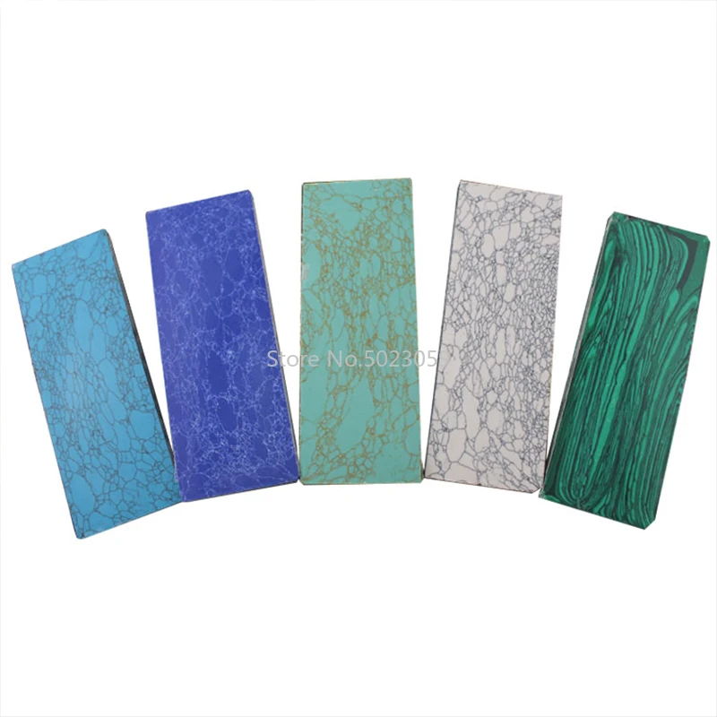 Remendo de resina de catapulta para áreas externas, cabo de faca artificial turquesa faça você mesmo, material decorativo de pedra de pinho, folha, 1 peça