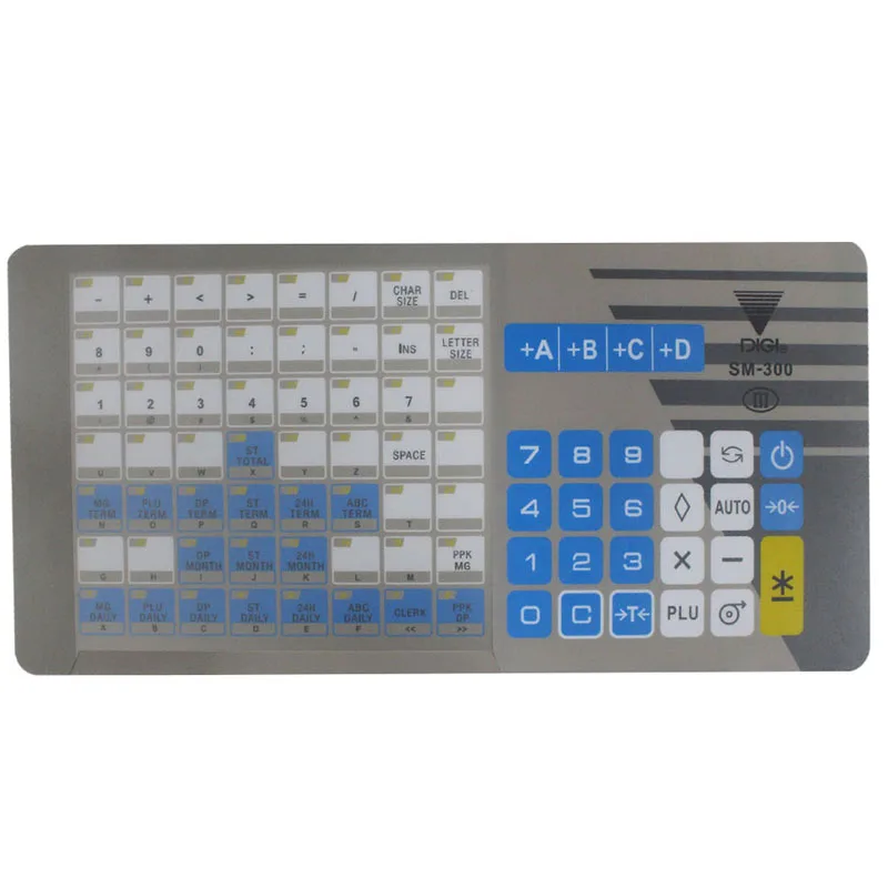 5pcs New English Version Keyboard Film For DIGI SM300 SM-300 Retail Electronic Scale Printer