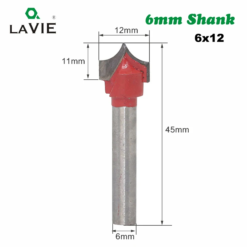 1pc 6mm Shank CNC Round Nose Bits Round Point Cut Bit Shaker Sharp Cutter Solid Carbide Tools for Woodworking