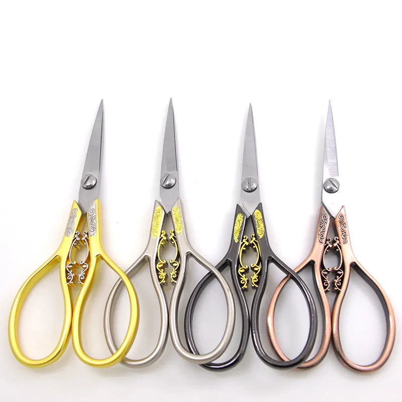 European Style Sewing Scissors, Stainless Steel Tailor Scissors, Household Embroidery Tools, Needlework, 1Pc