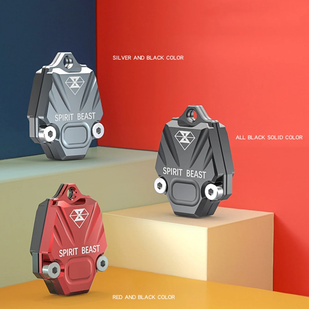 GEEST BEEST Motorfiets Klep Decoratie Kleurrijke Klep Accessoires Elektrische Deurslot Sleutel Shell Motorsiklet Kilit Zwart