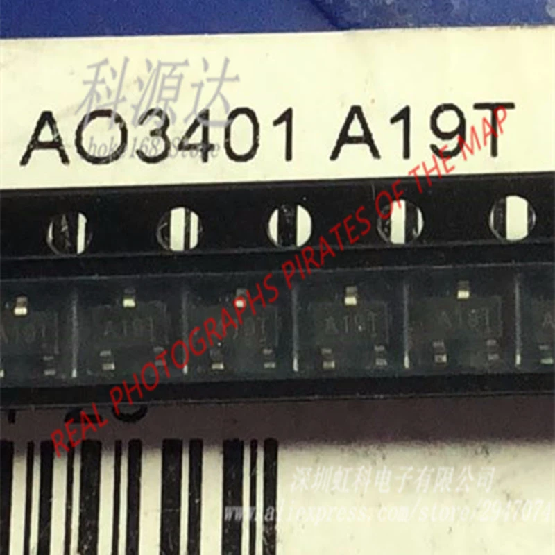 50 ชิ้น/ล็อต AO3401 SOT-23 A19T ในสต็อก