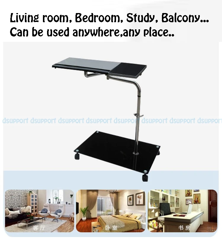 มัลติฟังก์ชั่เคลื่อนไหวเต็มรูปแบบที่สามารถเคลื่อนย้ายโต๊ะแล็ปท็อปแบบพกพาข้างเตียง/โซฟาแล็ปท็อปยืนแท็บเล็ตคอมพิวเตอร์ผู้ถือL Apdesks +แผ่นรองเมาส์