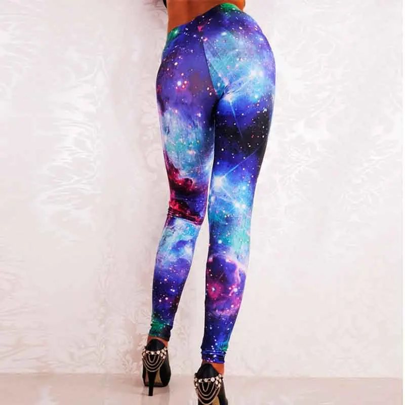 New Design Cosmic Space Printed Leggings Sexy Fitness Women Fashion Gothic Legends Shape Slim Popular Pants