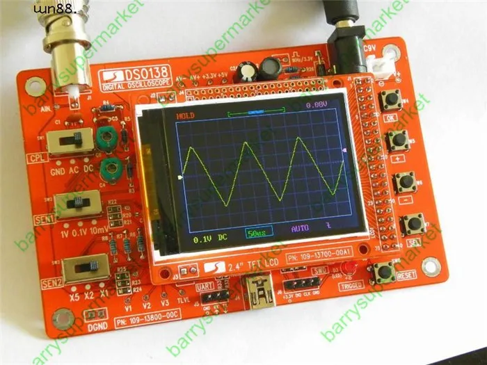 DSO138 braccio Cortex-M3 Kit fai da te oscilloscopio digitale 2.4 "con sonda STM32 F103C8 Nano tasca portatile Patch saldato 13801K 13802K