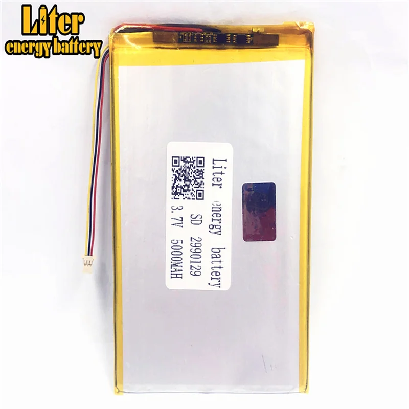 Tablet pc li-po recarregável, bateria de li-polímero, 1.0mm-3p, plugue 3.7 v 2990129 3090130 mah