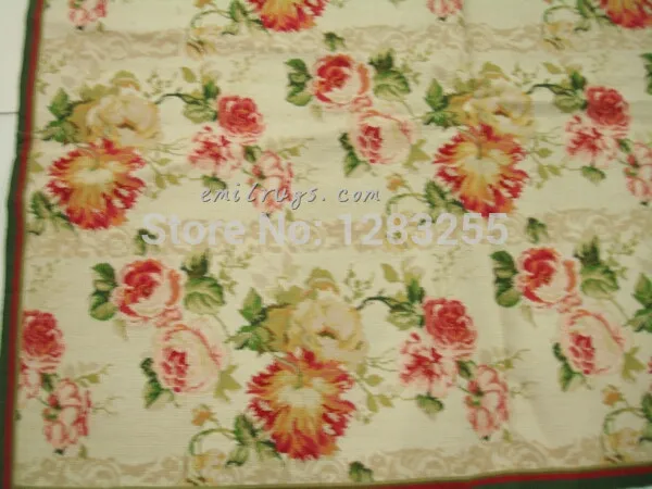 

All - Floral Fine Needle Embroidered Carpet Vintage Royal Design With Floral Embroidery Points Knitted Vintage Modernism