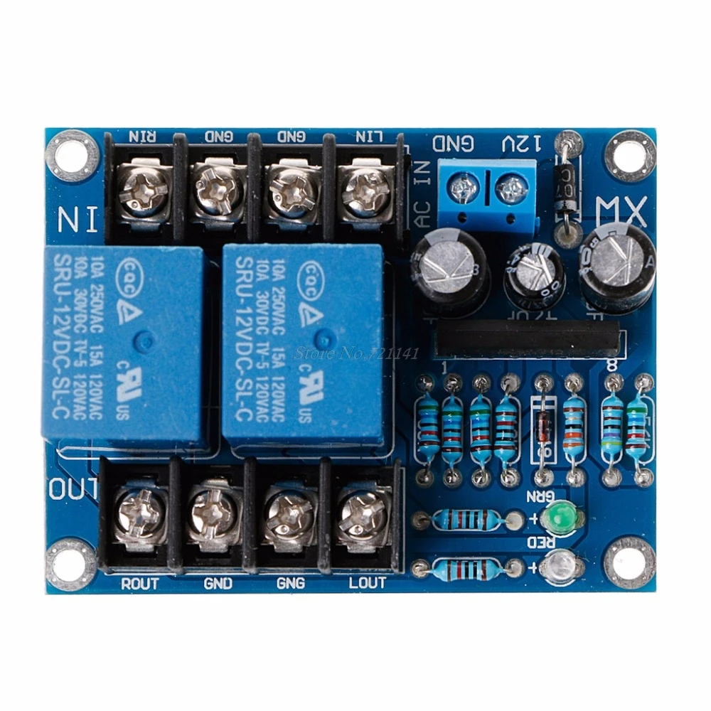 DC 12-24V UPC1237 Dual Channel Speaker Protection Circuit Board Boot Mute Delay Integrated Circuits Dropship