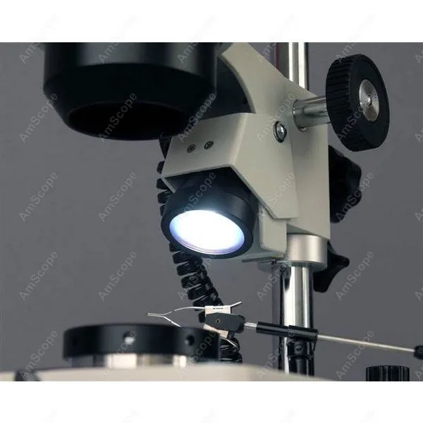 مجوهرات جوهرة مجهر ثلاثي العينيات-AmScope لوازم 10X-40X مجوهرات جوهرة مجهر ستيريو ثلاثي العينيات + ثنائي الهالوجين