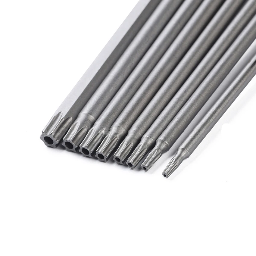 8 Cái/bộ Chuôi Lục Giác Từ Tua Vít Đầu Torx Bit 100Mm/150Mm S2 Rỗng Tua Vít Đầu Torx Bit Sửa Chữa dụng Cụ T8-T40