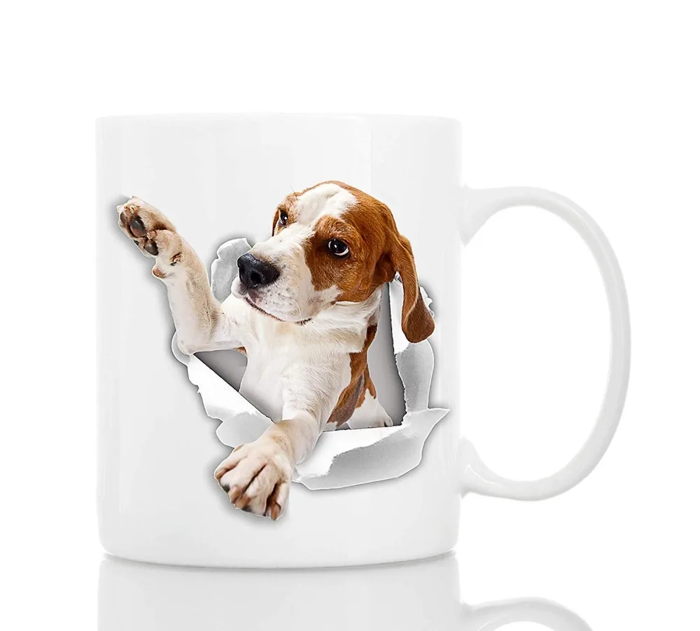 Funny Beagle Dog Mug  Ceramic 11oz Funny Coffee Mug|Perfect Dog Lover Gift | Cute Novelty Coffee Mug Present Great Birthday or C